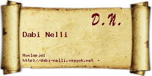 Dabi Nelli névjegykártya